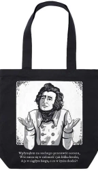 Torba na książki czarna Mickiewicz/O co w życiu