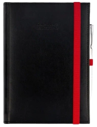 Kalendarz naucz. 2025/26 A5 Nebraska gumka czarny - praca zbiorowa