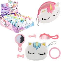 Zestaw piękności torebka pluszowa jednorożec MIX - Trifox