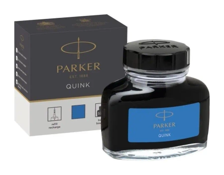 Atrament Quink w butelce niebieski zmywalny - Parker