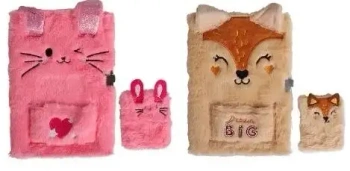 Zestaw pluszowych notesów A5 z kłódką i A7 MIX - MP Main Paper