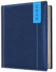 Kalendarz 2026 B6 dzienny niebieski - Evena