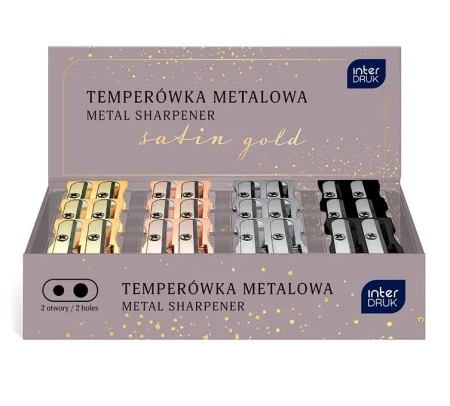 Temperówka podwójna metal Satin Gold (24szt) - INTERDRUK