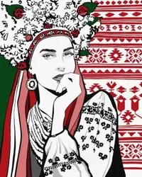 Malowanie po numerach - Czarująca Ukrainka 40x50cm - Ideyka