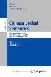 Chinese Lexical Semantics - Su Qi