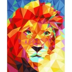 Malowanie po numerach - Kalejdoskopowy Lew 40x50cm - Twoje Hobby