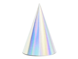 Czapeczki opalizujące 16cm 6szt - PartyDeco