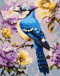 Malowanie po numerach - Sjka w piwoniach 40x50cm - Ideyka