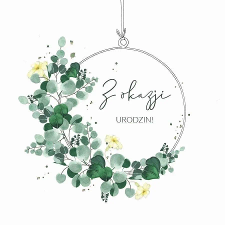 Karnet Swarovski kwadrat CL4001_PO Z okazji Urodzi - Clear Creations