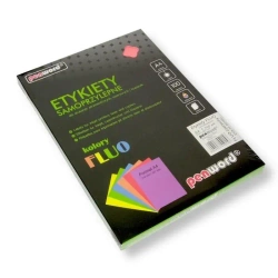 Etykiety samoprzylepne A4 fluo czerwone 100ark - Polsirhurt