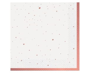 Serwetki Celebrate różowo-złote 33x33cm 20szt - Godan