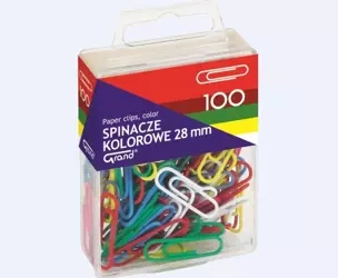 Spinacze kolorowe 100szt GRAND