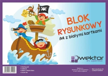 Blok rysunkowy A4/20K biały (10szt) - Wektor
