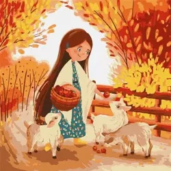 Malowanie po numerach - Historia jabłek 40x40cm - Ideyka