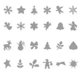 Dziurkacz ozdobny 1,6cm świąteczny Display (24szt) - Dalprint dpCraft