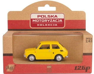 Kolekcja PRL Fiat 126p żółty - Daffi