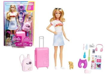 Barbie lalka zestaw w podróży - Mattel