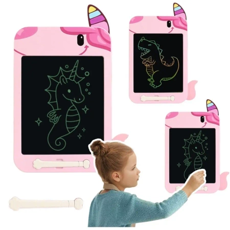 Tablica do rysowania LCD Jednorożec różowa - Leantoys