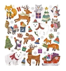 Naklejki zimowe zwierzaki 38szt - Dalprint dpCraft
