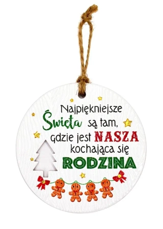 Zawieszka ceramiczna Boże Narodzenie - Kukartka