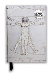 Notatnik A5 gładki TW Człowiek witruwiański - Leonardo Man da Vinci: Vitruvian (Foiled Blank Journal) Notebook / blank book