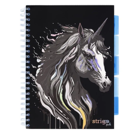 Kołozeszyt Strigo A4 Project Book Unicorn czarny linia