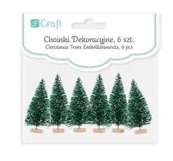 Choinka dekoracyjna zielona 5cm 6szt - Dalprint dpCraft