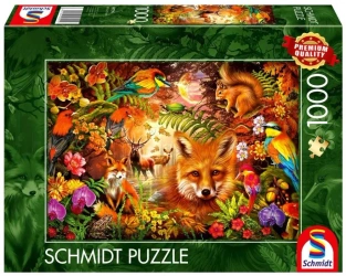 Puzzle PQ 1000 Kwiaty, futro i pióra G3 - Schmidt