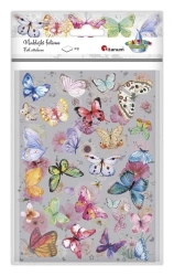Naklejki foliowe 2 plansze motyle, kwiaty - Titanum