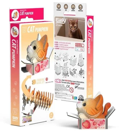 Kotek Pumpkin Eugy. Eko Układanka 3D - Eugy