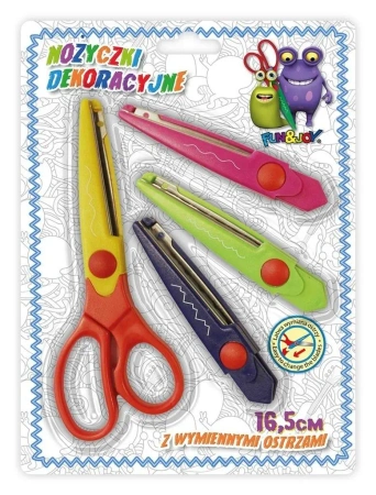 Nożyczki dekoracyjne 16,5cm +3 ostrza - Titanum