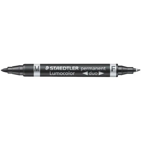 Pisak dwustronny Lumocolor M wodoodporny czarny - Staedtler