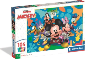 Puzzle 104 Super Kolor Mickey And Friends - Clementoni