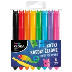 Kredki żelowe Kotki 8 kolorów KIDEA - DERFORM