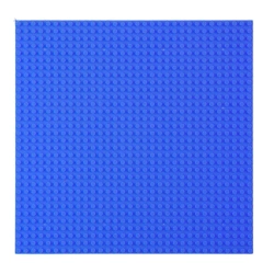 Płyta do budowania z klocków niebieska 40x40cm - Leantoys