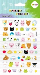 Naklejki 3D Soft Puffy Animals 110x205 HAPPY COLOR - GDD