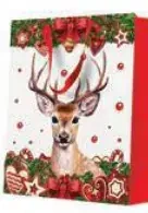 Torebka prezentowa Czerwony jeleń, średnia