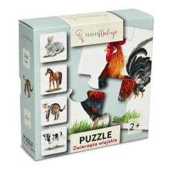 Puzzle 4-elementowe Zwierzęta wiejskie - Mama Maluje
