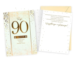 Karnet B6 Urodziny 90 - Kukartka