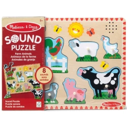 Mellisa&Doug Muzyczne drewniane puzzle Farma - Spin Master