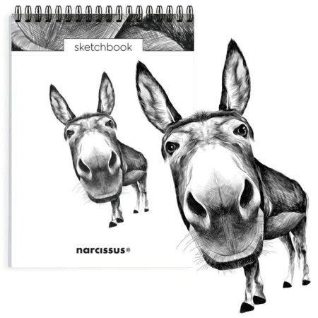 Szkicownik A5/60K na spirali - Osioł - Narcissus