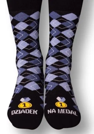 Skarpety długie Dziadek na medal 41-46 - Praca zbiorowa