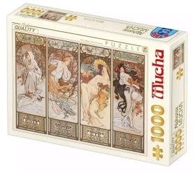 Puzzle 1000 elementów. Alfons Mucha, Cztery pory roku