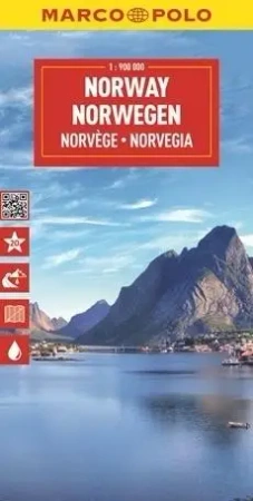 Mapa drogowa Norwegia 1:900 000 - praca zbiorowa