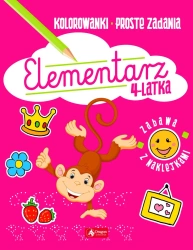 Kolorowanki, proste zadania. Elementarz 4-latka - Opracowanie zbiorowe