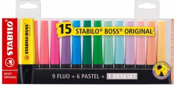 Zakreślacz Boss zestaw 15 kolorów STABILO - Maped