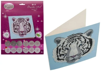 Diamentowa mozika Głowa białego tygrysa 18x18cm - Pro Kids