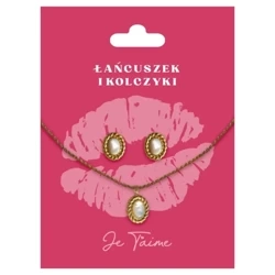 Zestaw biżuterii pozłacany na Walentynki - Be-Happy Gifts