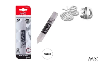 Farba strukturalna 3D biała 30ml - Artix