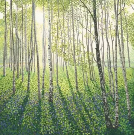 Karnet z kopertą Brzozowy las - Susan Entwistle